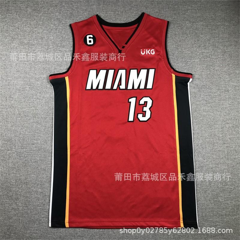 Maglia da Basket Miami Heat Uomo Donna Cotone Cucita Uniforme Squadra NBA Butler Wade Herro City Edition