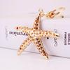 Charming Starfish Crystal Keychain Pendant for Women