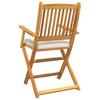 Folding Chair 4 pcs White 49 x 57.5 x 92 cm Solid Acacia Wood