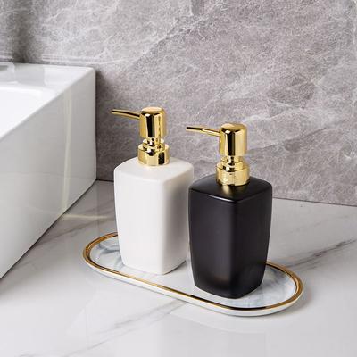 Bathroom Portable Shampoo Empty Bottle Household Compression Soap Dispenser 400ml Ceramic Lotion Bottle Bathroom Accessories