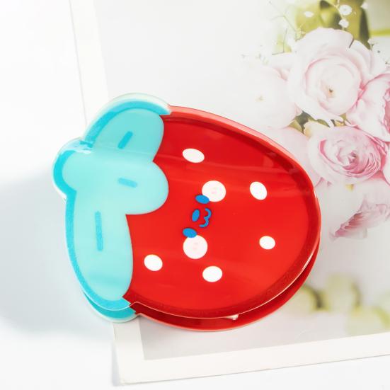 Women Hair Claw Cartoon Fruit Shape Shower Hair Clip Medium Size Acrylic Back Head Hair Claw Versatile Hair Accessory