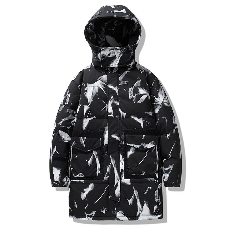 Down Jacket Men's Winter Trend Hooded Versatile Jacket Couple's Winter Thickened Warm Coat