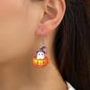 Ghost Halloween Themed Pumpkin Pot Pattern Women Acrylic Earrings Festival For