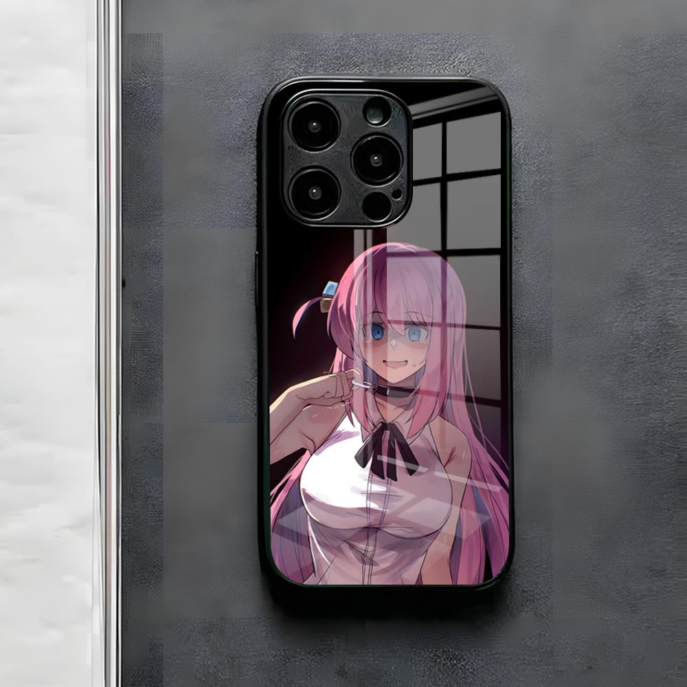 B-Bocchi The Rock H-Hitori Gotoh Custodia per Telefono Per IPhone 17 Air 16 E Pro Max 15 14 13 Mini 12 Pro 11 Max Plus Copertura in Vetro Nero