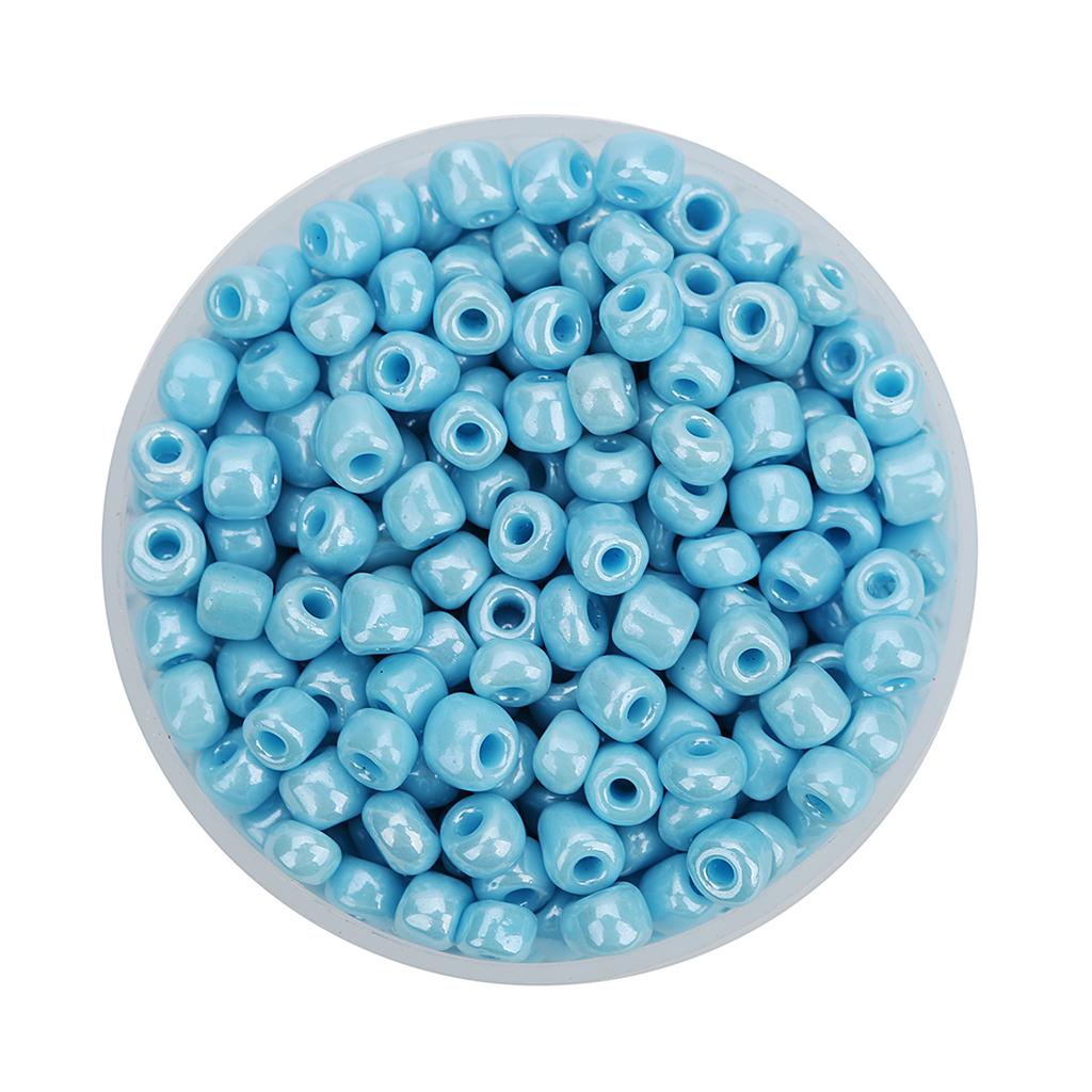 40g/lot 4mm Glass Rice Beads Solid Color Round Loose DIY Seed Bead for Bracelets Earrings Jewelry Making Beaded Accessories