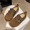 Belt buckle cotton shoes new inner height increase soft sole retro casual shoes women's winter fashion Mary Jane versatile plus