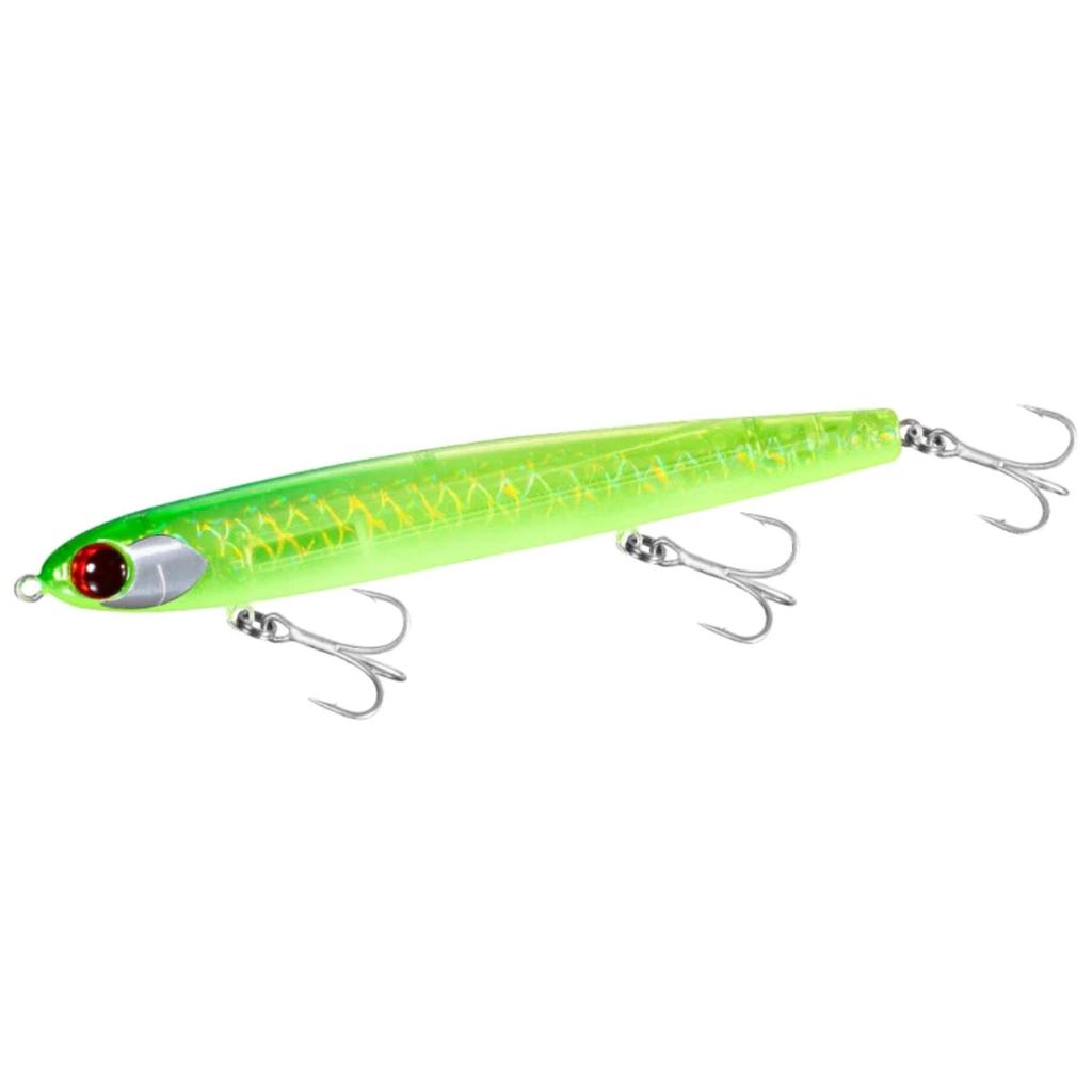 SHIMANO Exsence Staggering Swimmer 125S Sinking Pencil Sea Bass Jet Boost Lime Clear Lure, XL-212Q 018, T-Bachi