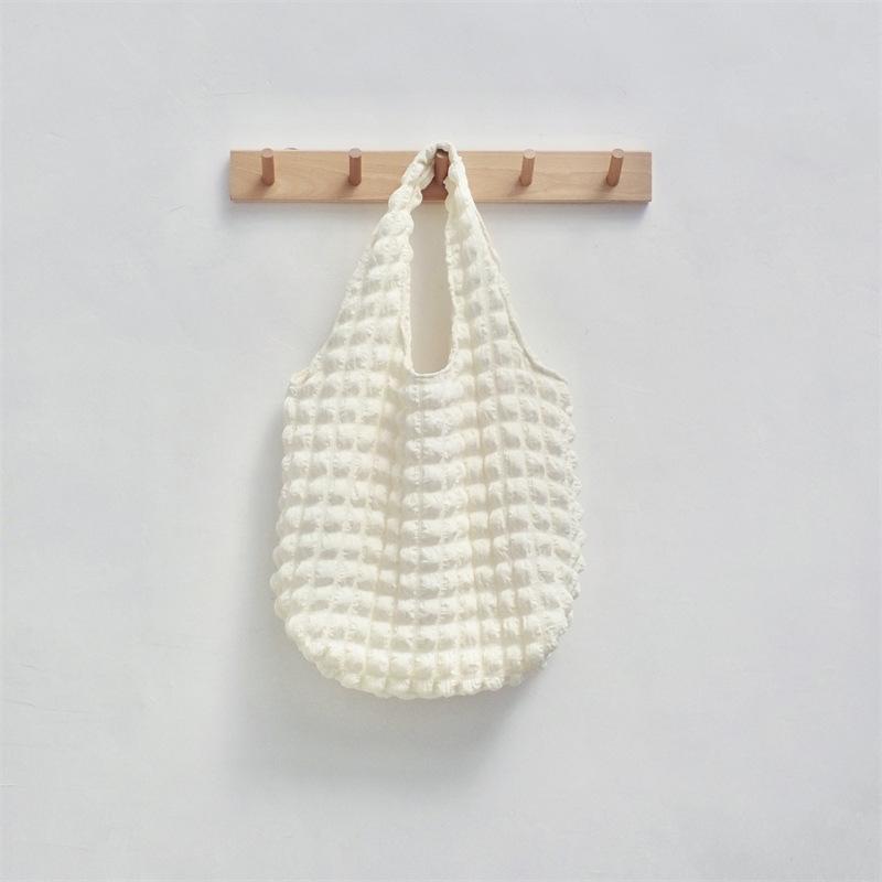 

Cloud bubble flower shoulder bag new vest bag female student simple handbag canvas bag shopping bag