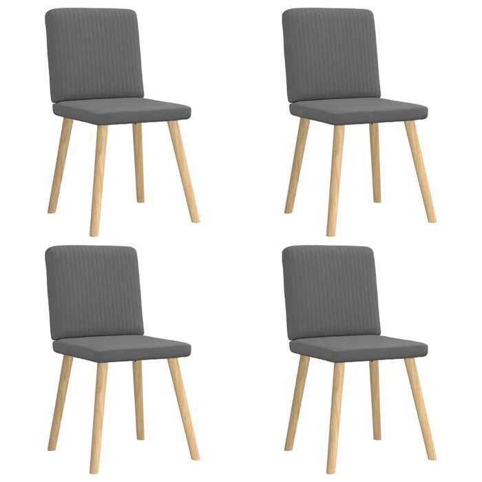 VidaXL Chaises à manger lot de 4 gris foncé tissu, chaise, chaise de salon, chaise d'accent, chaise de cuisine, siège de 3315298