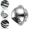 2 Stück 304 Edelstahl Lüftungsgitter Wandlüftungsabdeckung, Rund 98mm Lüftungsgitter Haube Abluftventilator Lüftungsabdeckung mit integriertem