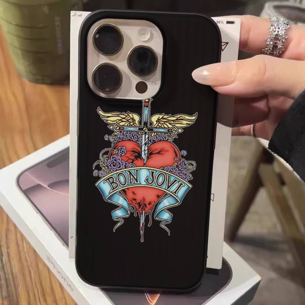 B-BonS J-Jovi Phone Case For IPhone 16 15 17 Pro 11 12 13 14 Pro Max Plus Soft Ripple Silicone Cover Shell