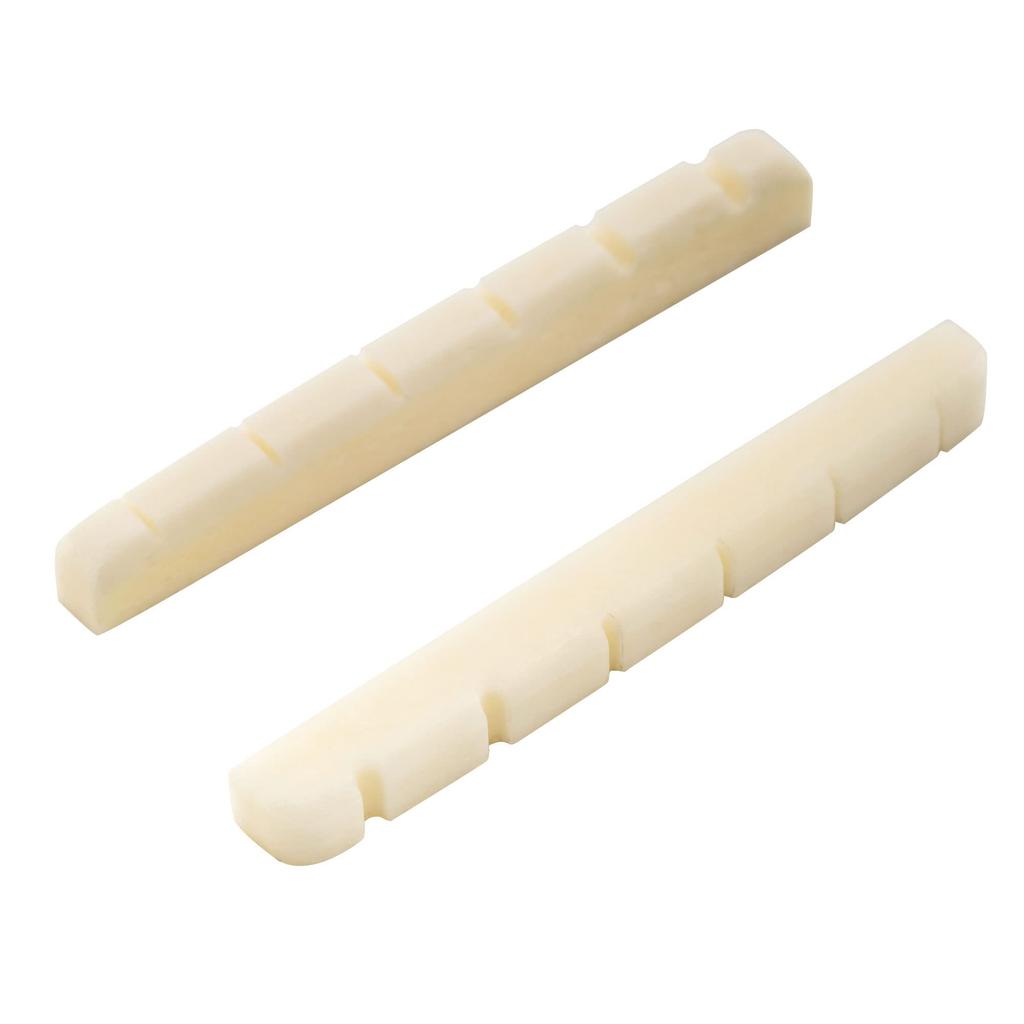 Musiclily Electric Guitar String Groove Beef Bone Nut for 6 String Fender Strat/Telecaster Guitar, 42x3.5x4.5mm (2 Pieces)