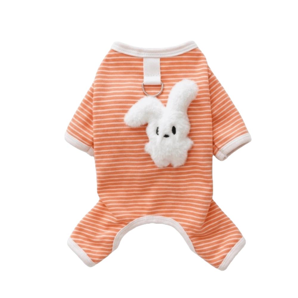 Striped Pet Four Legged Clothes Warm Pet Belly Cover Cute Puppy Warm Pullover Home Wear