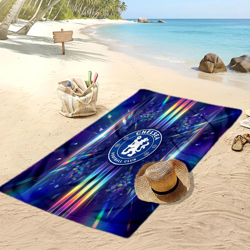 Chelsea FC Printed Beach Towel Quick Dry Soft TowelPortable Large Rectangular Beach Blanket for Travel Swimming Pool