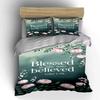 Floral Scripture Set For Inspiration Kid'S And Adults' Bedroom Decor, Exquisite Three-Piece Bedding Set Gift