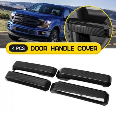 F150 Fit Ford 4PC 2015- Carbon Handles Inner Fiber Door Covers F&R Trim