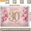 2D Diamond 30th Birthday Backdrop Pink Balloon Background