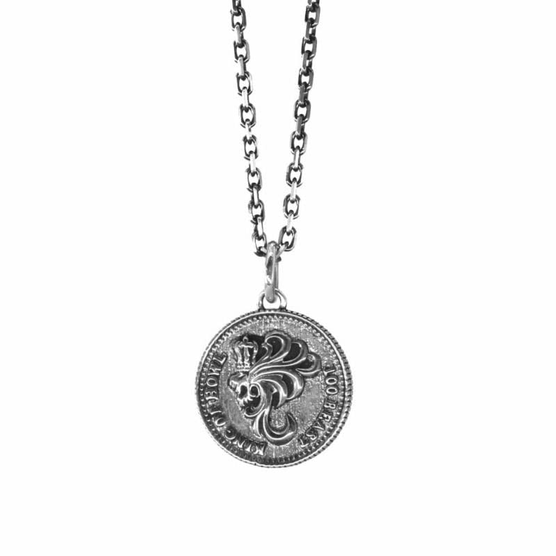 

Wrapped Legacy Coin Necklace 925 Silver with Custom Pouch Brand [Lion Heart] Men s срібний