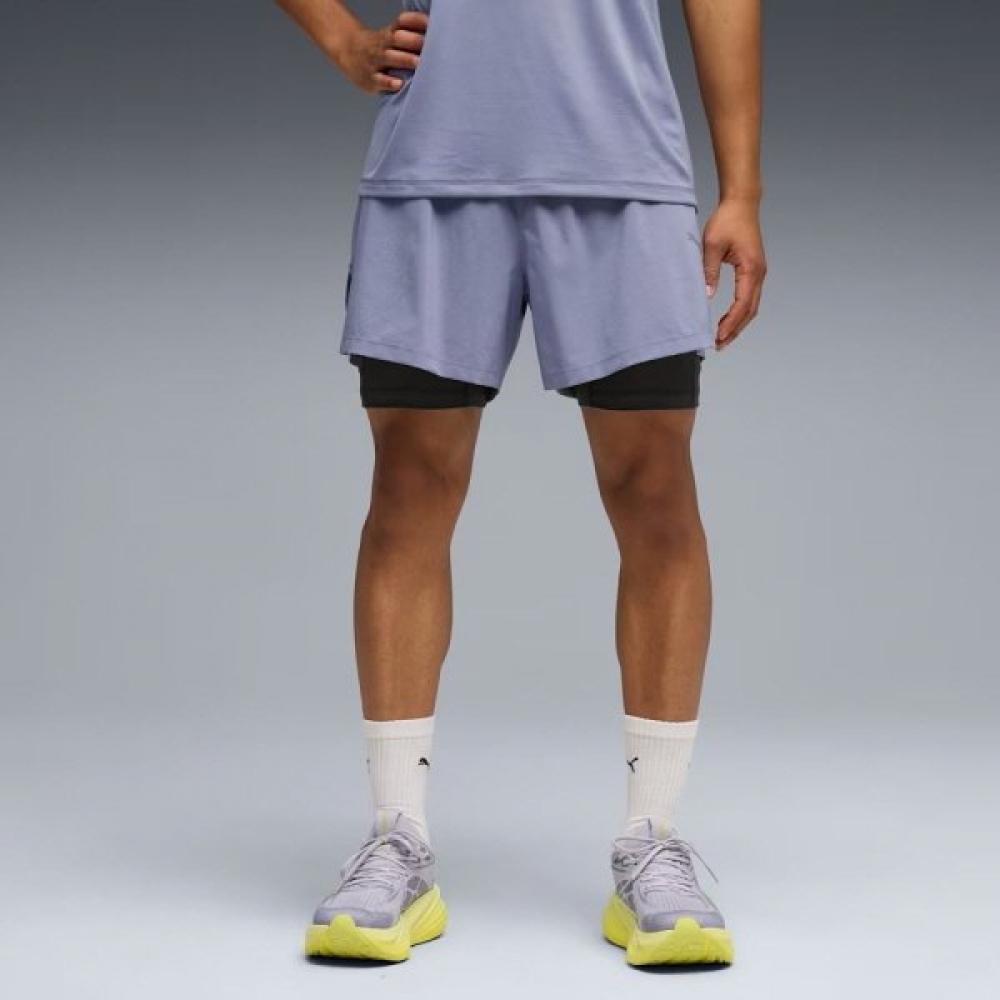 PuMa Men S Drycell DreaMrun 2in1 5 Inch ShortS M 65 Gray Sky/M(95)
