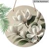 2D Flat 1pc, 8x8 in, Round Printed Aluminum Metal Signage, Magnolia Theme Decoration, Suitable for Door Decoration, Wall Decoration, Home, Room