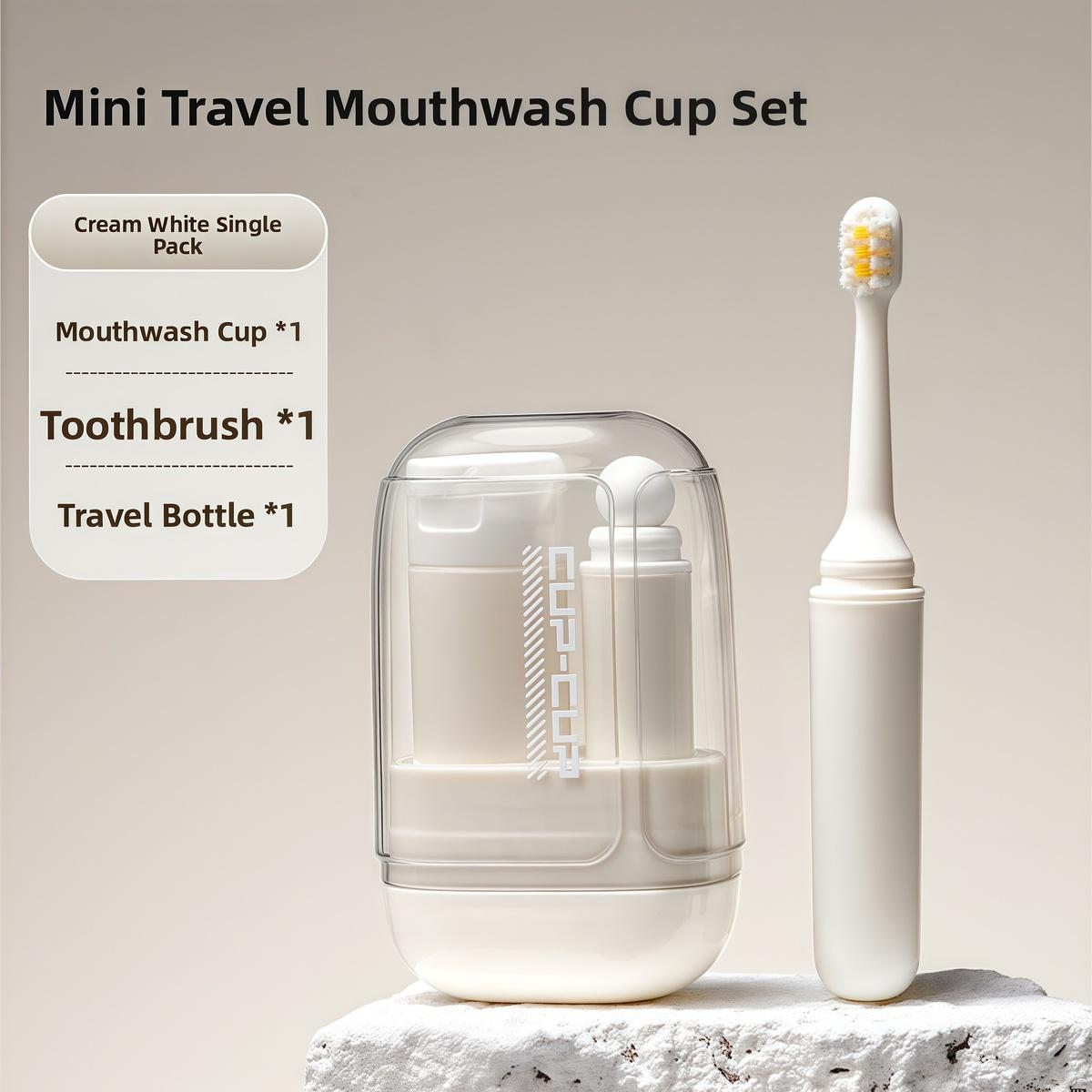 

Portable Mini pocket Travel Toothbrush Set With Case Ergonomic Multi-Functional Foldable Cup Holder Toiletries For Business Trip
