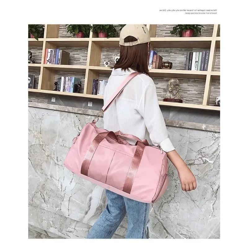 Genți de sport din nailon impermeabile în aer liber, bărbați, femei, antrenament, fitness, călătorie, geantă de mână, covoraș de yoga, geantă de sport cu compartiment pentru pantofi