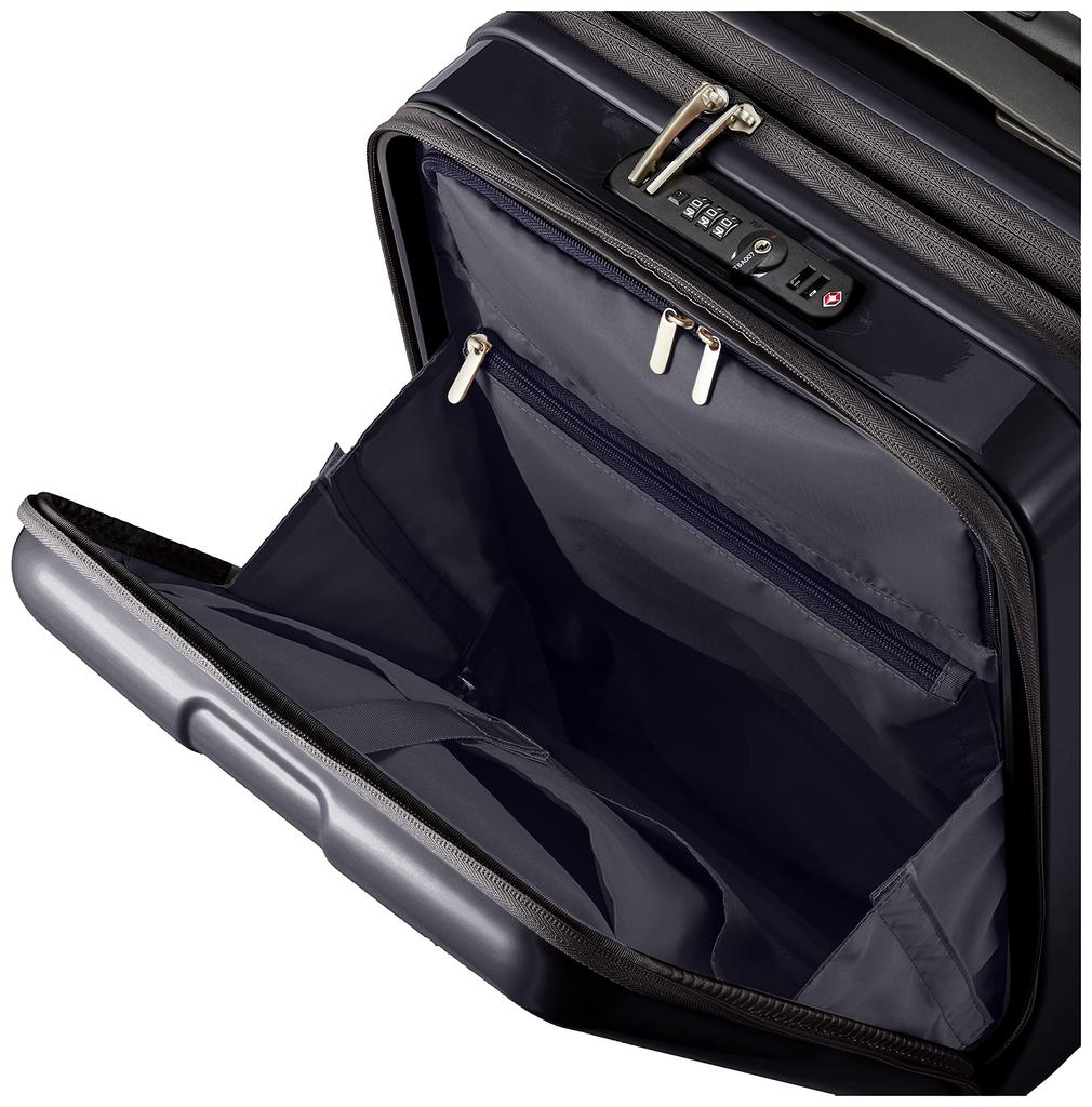 Suitcase Falls 41L Expandable function Caster stopper Front pocket included PC storage 55cm Gunmetal one size [Ace] No.06905 Carry-on 3.3kg (when