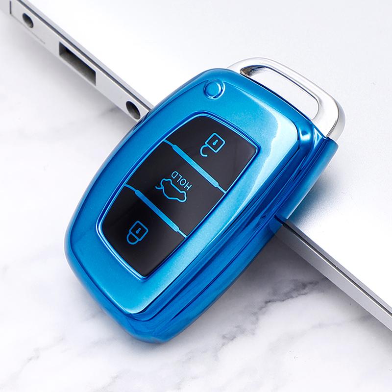 Car Key Case Cover Shell for Hyundai Accent Elantra Creta Ix25 Ix35 Ix45 I10 I20 I30 I40 Tucson Sonata Fe Solaris Mistra Verna