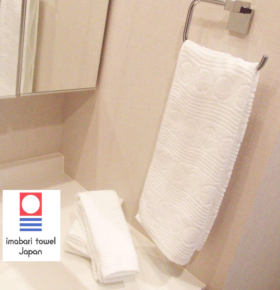 Imabari Towel Face Set of Brand Hotel Hotel Type Towels, 5, Certified, 34x85cm, White, Quality, Absorbent, Quick-Drying, White,