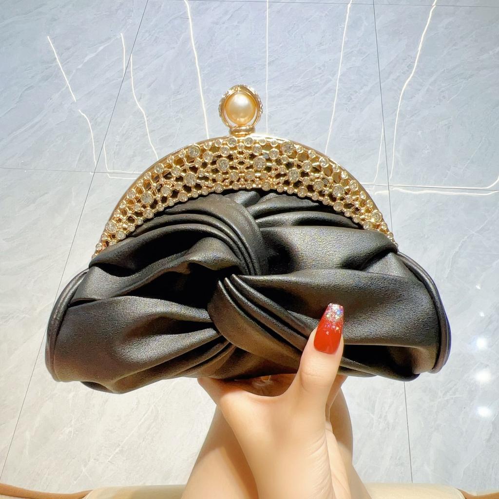 Bolso de Mano Mini Pequeño de Alta Gama con Incrustaciones de Diamantes para Socialité, Bolso de Mano, Bolso de Mano, Bandolera de un Solo Hombro, Bolso de Cena