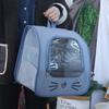 Large Capacity Cat Carrier Bag Transparent Breathable Cat Backpack Bag Water-resistant Foldable Pet Dog Backpack Travel Outdoor