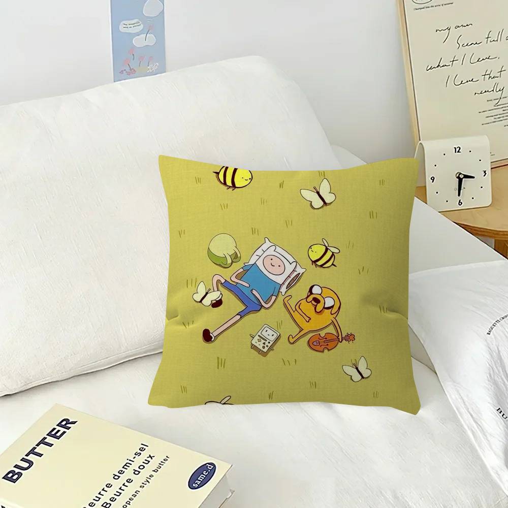 Cushion Cover Inches Farmhouse Decor Home Throw Pillow Covers for Anime A-Adventure Times Couch Decorations