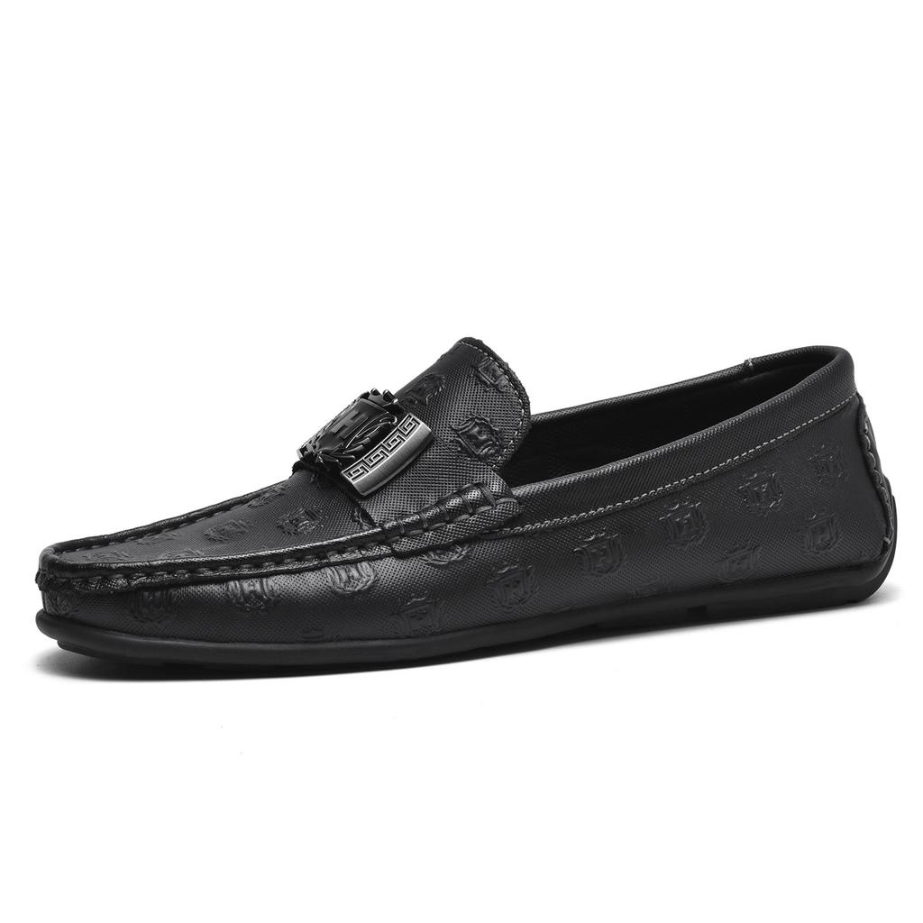 Fashion Mens Shoes High Quality New Soft Walking Flats Men's All-match Loafers Genuine Leather Lightweight Mens Business Shoes