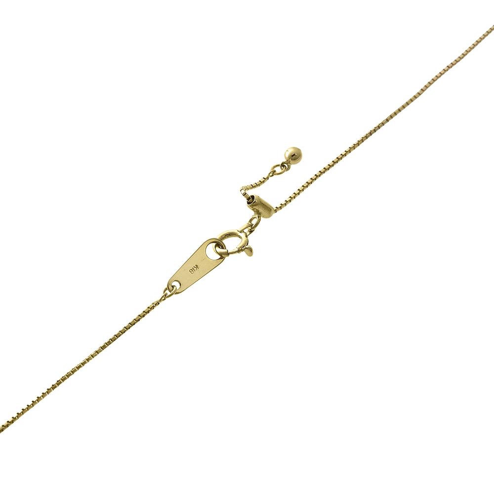 Necklace K18 Yellow Gold/diamond 2.3g Women Used