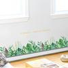 Artistic Green Plants Flowers Self Adhesive Wall Sticker Fresh Style for Living Room Bedroom Dormitory Glass Decoration