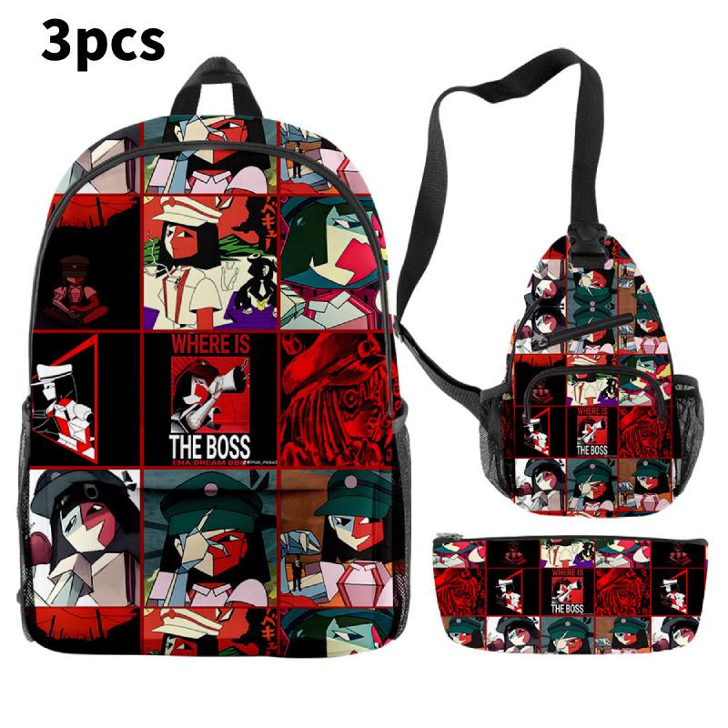 Dream Ena Bbq Children School Bag Set Pencil Case Durable Material Student Young