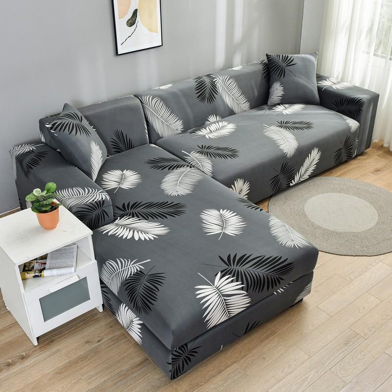Spandex Corner Sofa Covers for Living Room Elastic Spandex Couch Cover Stretch Slipcovers L Shape Sofa Need Buy 2pcs Sofa Cover