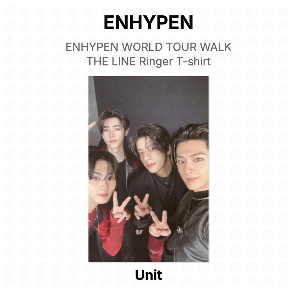 ENHYPEN WORLD TOUR WALK THE LINE Ringer T-shirt Official Photocard