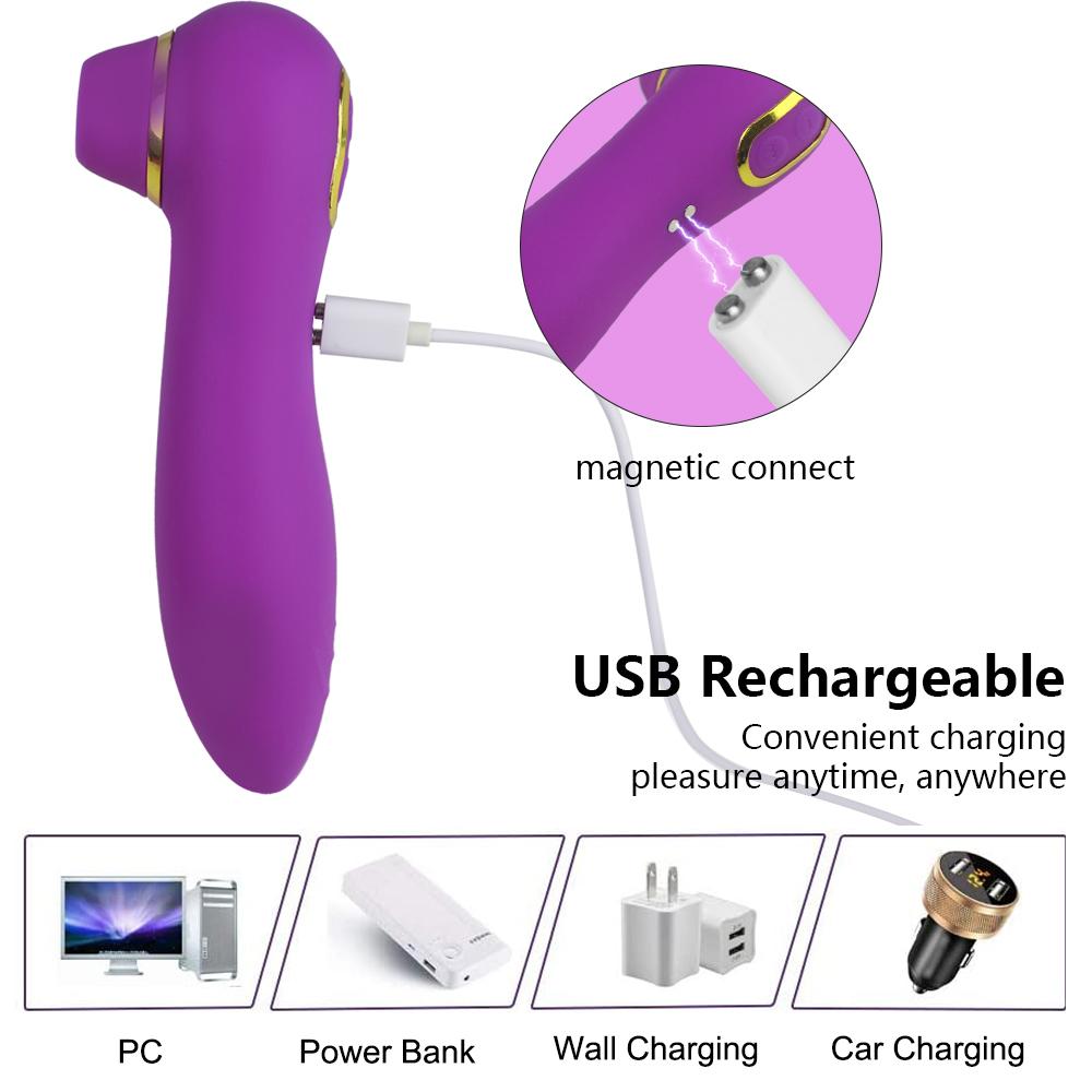 2 In 1 Sucking Vibrators Clit Sucker Vagina Clitoris Stimulator Oral G Spot Toy Masturbator Nipple Sex Toys For Women Adult 18+