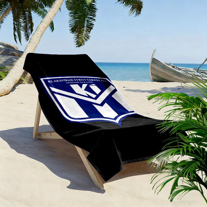 KI Klaksvik 2D Flat Print Beach Towel, Large Soft Quick Dry Towel for Beach Camping Swimming