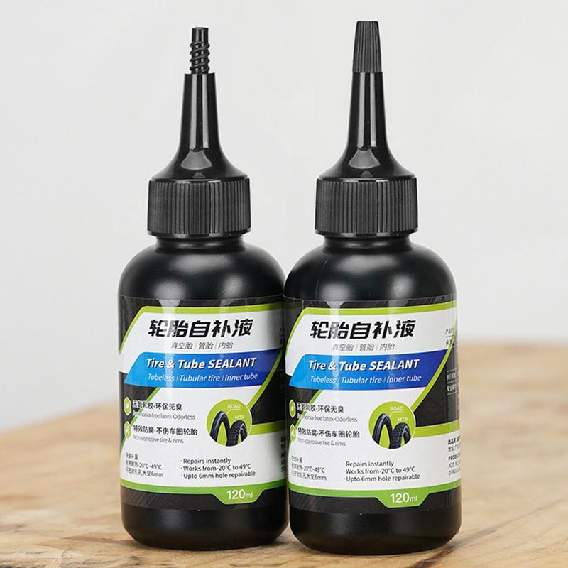 Tire Sealant For Bikes 120ml Automotive Tire Sealant Long Lasting Fast Sealing Eco-Friendly Tube Puncture Sealant For Non-highwa