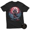 Dark Fantasy Knight Warrior Under Blood Moon T-Shirt
