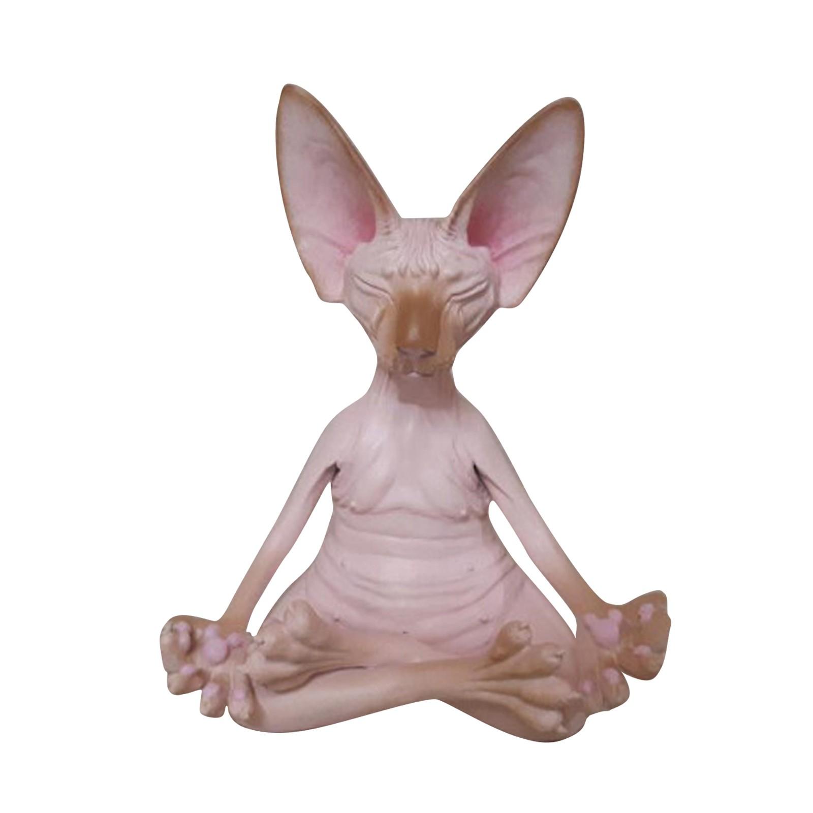 Creative PVC Simulation Hairless Cat Sphinx Cat Animals Action Figure Toys Animal Model Figure Toys for Kids Animal Model Doll