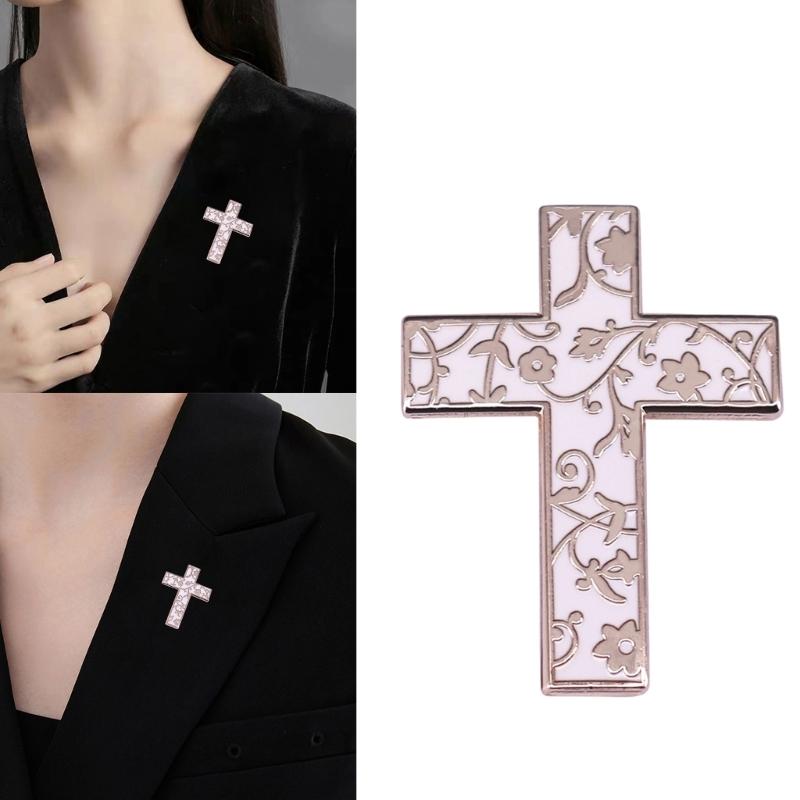 Sturdy Alloy Enamel Crosses Pin For Craft And Sewing Projects
