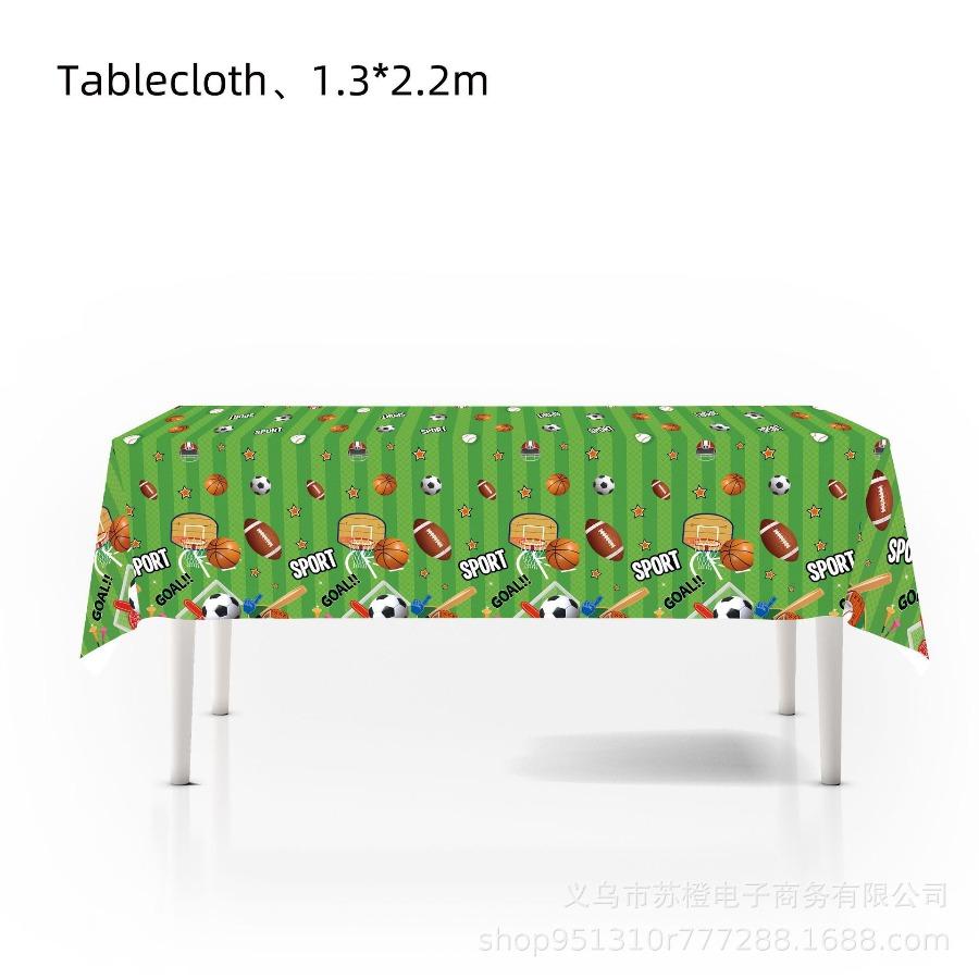 Best-selling football party theme tablecloth, party birthday set disposable table cover decoration