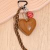 Basketball Braided Rope Car Keyrings PU Love Football Bag Charm Leather Heart Keychain  Kids Gifts
