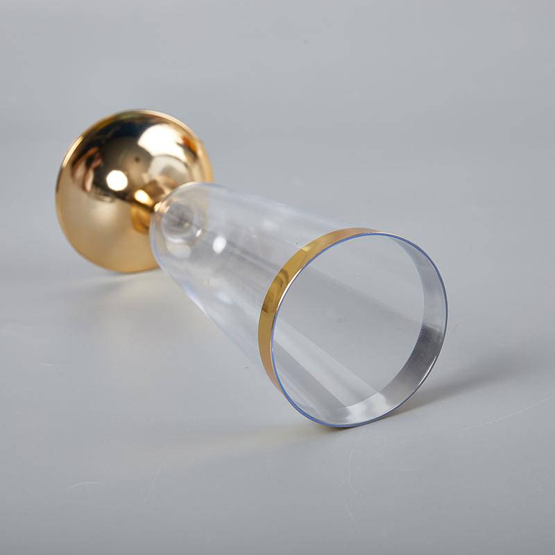 10Pcs  Plastic Champagne Flutes Disposable Clear Plastic Champagne Glasses For Parties Glitter Clear Plastic Cup Red Wine