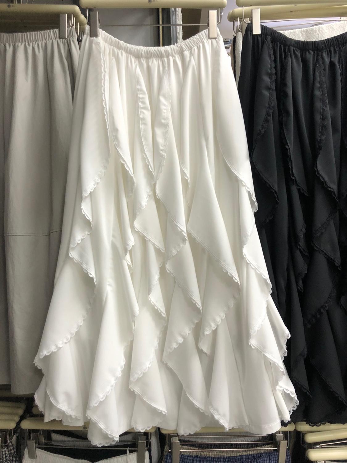 

Длина необязательна, юбка нестандартной формы для женщин 2025 года, новый дизайн, нишевая юбка с оборками и кружевом one size fits all