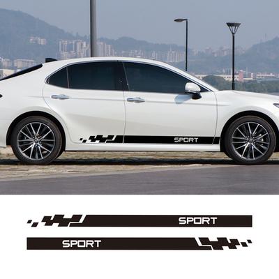 2ks Autolepky Auto Vinylová Fólia Wrap Pruhy na obe strany Dekorácia Styling Nálepka Automobily Športové Ladenie DIY Autopríslušenstvo