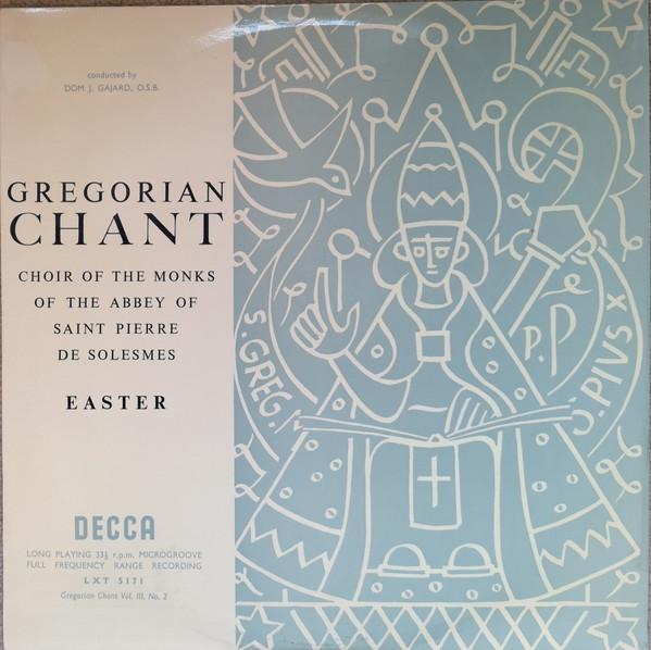 

LP Record CHŒUR DES MOINES DE L ABBAYE SAINT- - Gregorian Chant - Easter LXT5171 Decca 1956 UK Classical Used